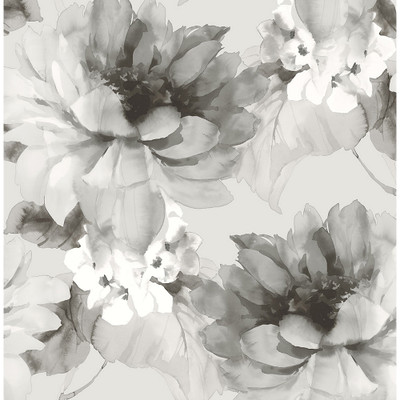 Harry & Grace Watercolor Floral - Ash & Metallic Silver