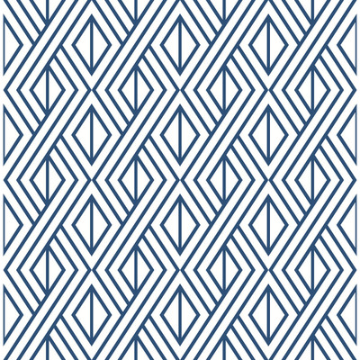 NextWall Navy Diamond Geometric - Navy & White