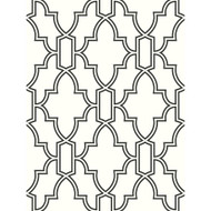 NextWall Black and White Tile Trellis - Black & White