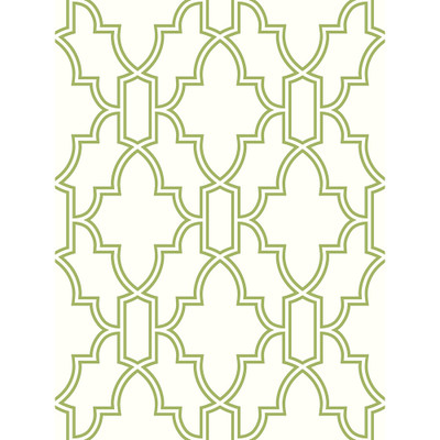 NextWall Green and White Tile Trellis - Green & White