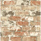 NextWall Weathered Red Brick - Red Brick & Charcoal