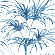 NextWall Tropical Palm Leaf - Coastal Blue