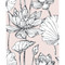 NextWall Lotus Floral - Blush & Ebony