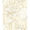 NextWall Lotus Floral - Metallic Gold & Cream
