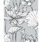 NextWall Lotus Floral - Gray & Ebony