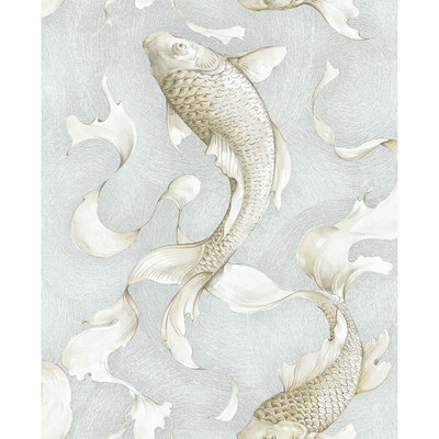 NextWall Koi Fish - Metallic Champagne & Gray