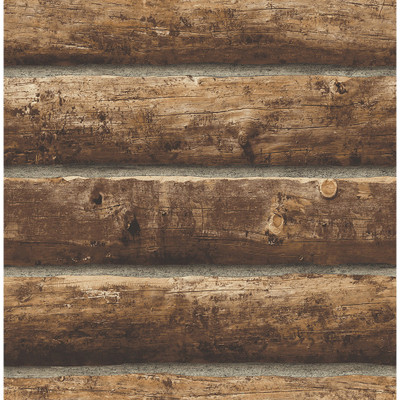 NextWall Log Cabin - Walnut