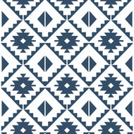 NextWall Southwest Tile - Navy Blue