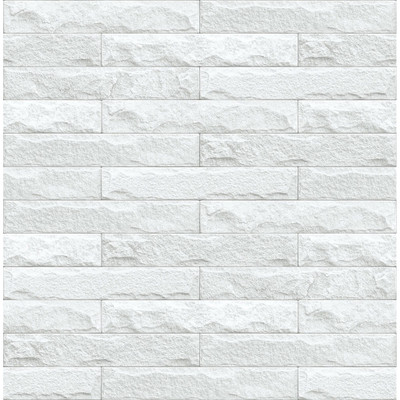NextWall Limestone Brick - Eggshell & Gray