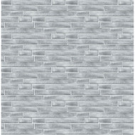 NextWall Brushed Metal Tile - Silver