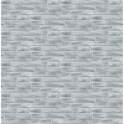 NextWall Brushed Metal Tile - Silver