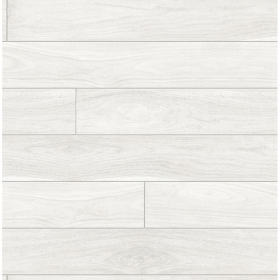 NextWall Teak Planks - Off-White