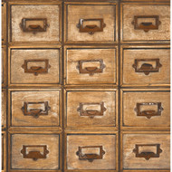 NextWall Library Card Catalog - Tawny
