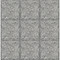 NextWall Faux Embossed Tile - Metallic Silver & Charcoal