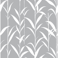 NextWall Bamboo Leaves - Gray