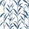 NextWall Bamboo Leaves - Navy Blue & White