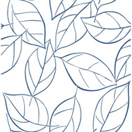 NextWall Tossed Leaves - Navy Blue