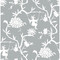 NextWall Chinoiserie Silhouette - Metallic Silver
