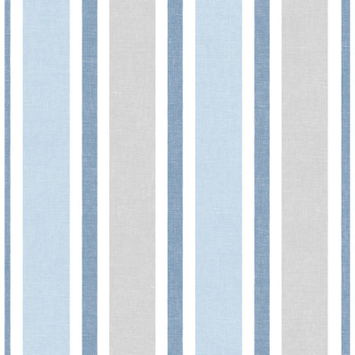 NextWall Linen Cut Stripe - Bluebird & Carrara