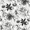 NextWall Tropical Garden - Black & White