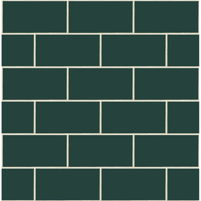 NextWall Retro Subway Tile - Evergeen