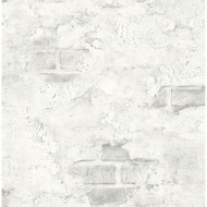 NextWall Stuccoed Brick - Fog Gray