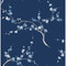 NextWall Cherry Blossom Floral - Navy & Blue Jay