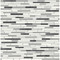 NextWall Faux Mosaic Strip Tile - Wrought Iron & Gray