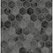 NextWall Inlay Hexagon - Cosmic Black & Metallic Silver