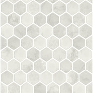 NextWall Inlay Hexagon - Cream Neutral