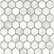 NextWall Inlay Hexagon - Carrara & Metallic Silver