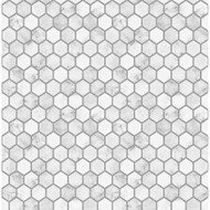 NextWall Marble Hexagon - Carrara & Argos Grey