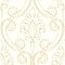 NextWall Sketched Damask - Metallic Gold