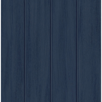 NextWall Wood Panel - Naval Blue