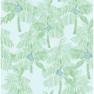 NextWall Palm Beach - Baby Blue & Seafoam