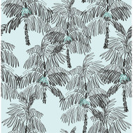 NextWall Palm Beach - Sky Blue & Black