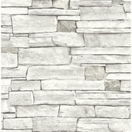 NextWall Stacked Stone - Arctic Grey