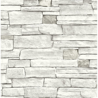 NextWall Stacked Stone - Arctic Grey