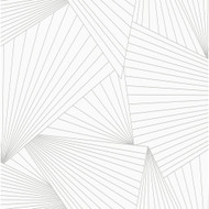 NextWall Ray Geo - White & Harbor Gray