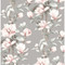 NextWall Magnolia Trail - Metallic Silver & Petal Pink