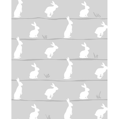 NextWall Bunny Trail - Daydream Grey