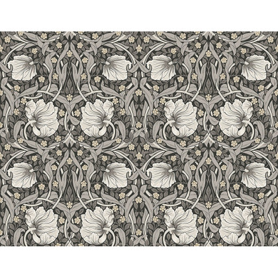 NextWall Pimpernel Floral - Charcoal & Pearl Grey