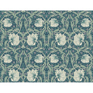 NextWall Pimpernel Floral - Teal & Sandstone