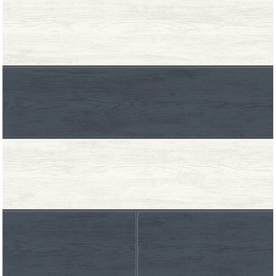 NextWall Two Toned Shiplap - Navy Blue