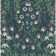 NextWall Tulip Garden - Deep Ocean & Purple Haze