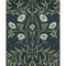 NextWall Stenciled Floral - Navy & Sage