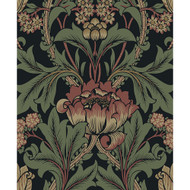 NextWall Primrose Floral - Denim Blue & Auburn I