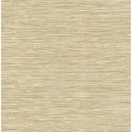 NextWall Cyrus Faux Grasscloth - Khaki & Metallic Silver