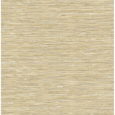 NextWall Cyrus Faux Grasscloth - Khaki & Metallic Silver