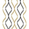 NextWall Ogee Ribbon - Metallic Gold & Ebony
